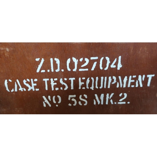 15 - Selection of military test equipment in two wooden cases including W.Y.2685 cased test equipment No.... 