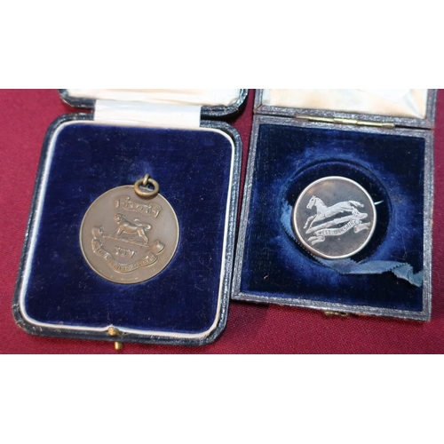 22 - Cased West Yorkshire Regiment Inter-Company Novices Football Cup Medal 1922 Won By C Company Corpora... 