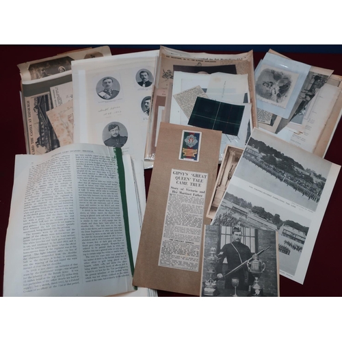 57 - Box containing a quantity of Victorian and later military  ephemera, research materials, prints, new... 