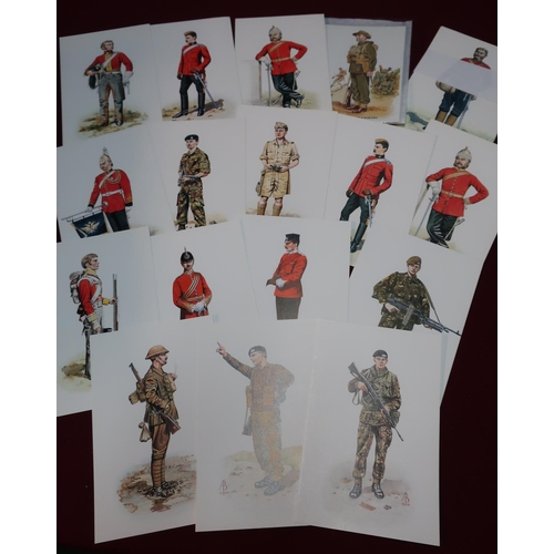 67 - Box containing an extremely large quantity of unused military related postcards, various sets, repri... 