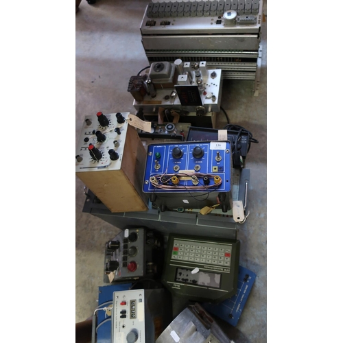 136 - Large selection of mid - late 20th C military electronics, including various control units, signal s... 