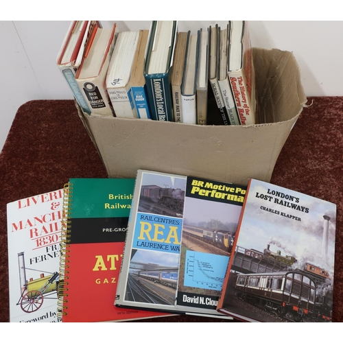 21 - Selection of various railway related books, in one box, including London's Lost Railways, The Histor... 