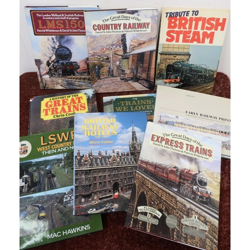 24 - Quantity of hardback railway related books including The Southern, Then And Now, The Trains We Love,... 