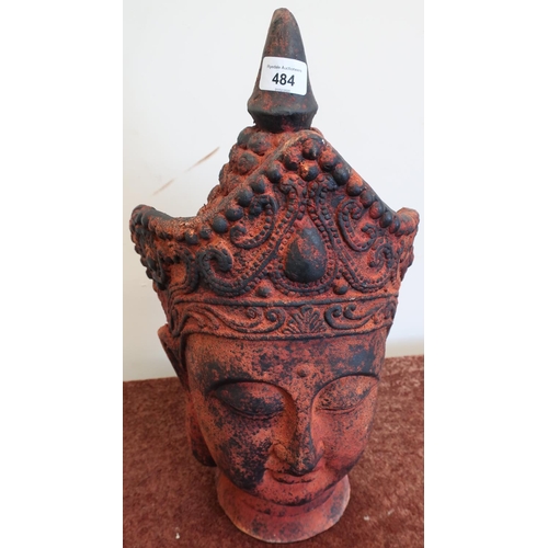 484 - Ceramic Thai style Buddha head (height 45cm)