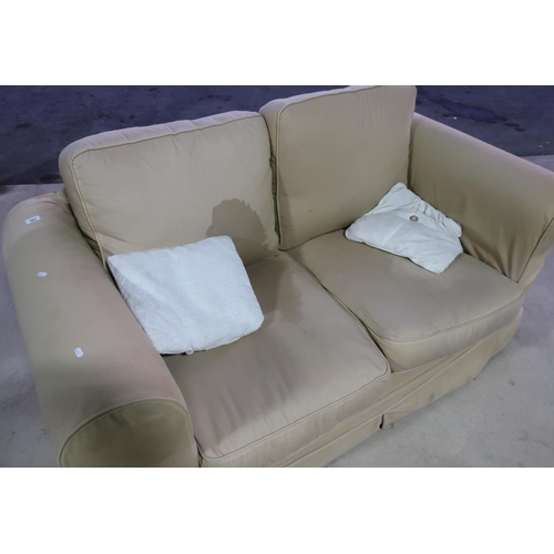 501 - Modern two seat sofa with loose covers