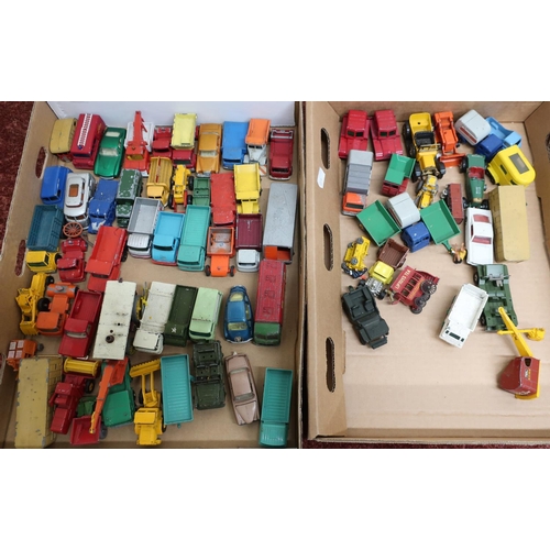 114 - Selection of various Matchbox and Lesney die-cast vehicles in two boxes