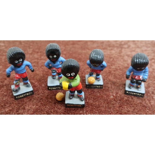 105 - Set of five plastic Robertson Jam advertising football figures