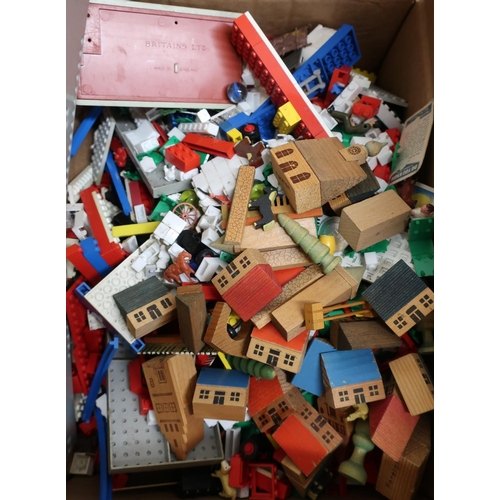 109 - Selection of various Lego, wooden scale buildings and other items