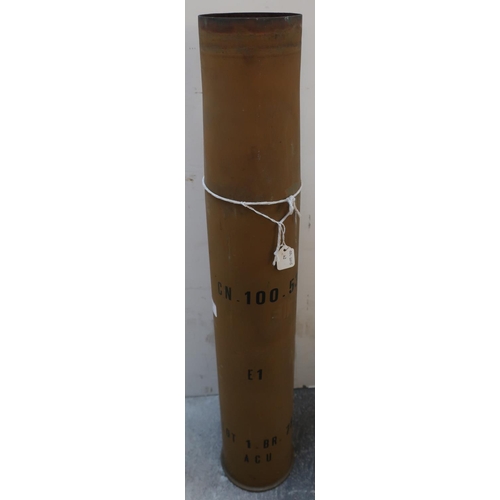 176 - Large artillery shell casing with various markings including CN-100-53E1 LOT 1.BR.78ACU (height 70cm... 