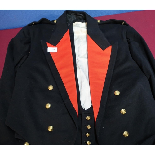 149 - Royal Artillery Territorial Majors mess jacket and waistcoat, with gilt metal buttons