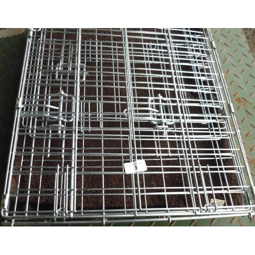 3 - Two small collapsible dog cages