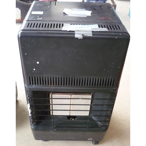 36 - Small gas heater with full gas bottle, in working order