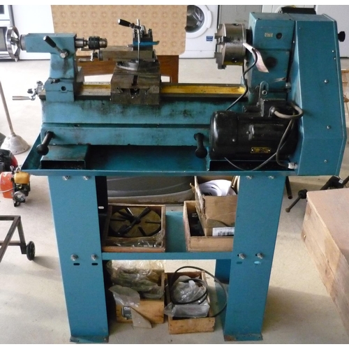 41 - Quality Clark metalworker 6 speed lathe with accessories