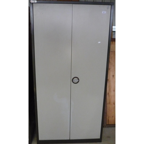 59 - Metal cabinet with four shelves