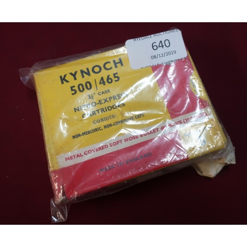 959 - Ten boxed Kynoch .500/465 3 1/4 inch rifle rounds (section 1 certificate required)