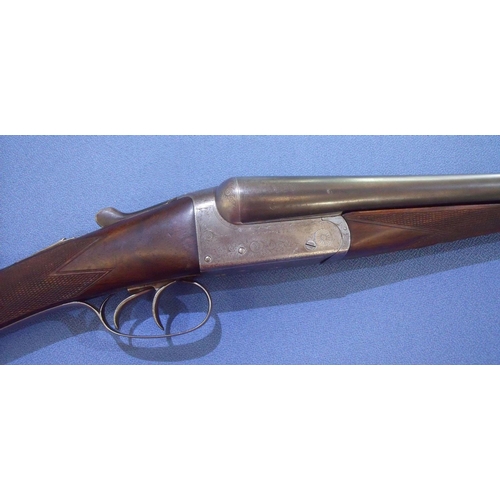 866 - J & W Tolley 12 bore side by side ejector shotgun with 25 inch barrels, choke 1/2 & IC with 14 inch ... 