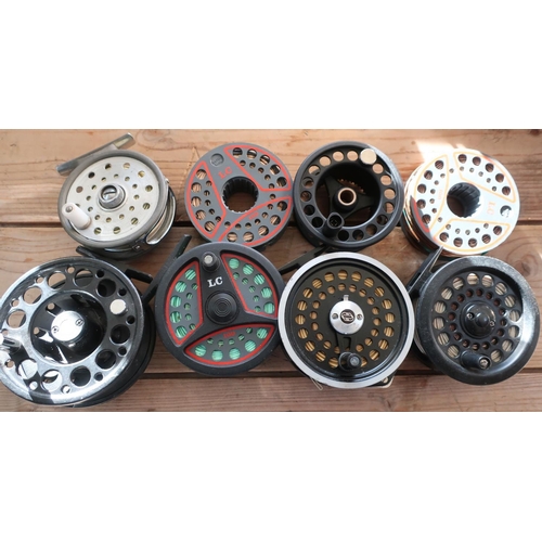 357 - Selection of various fishing reels and spools including a Leeda Gear Fly, Masterline etc