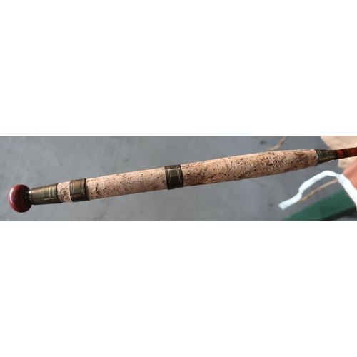 334 - Three piece cane fly rod by Millwards