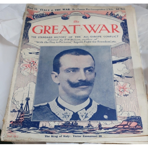 246 - Extremely large quantity of WWI related The Great War magazine publications