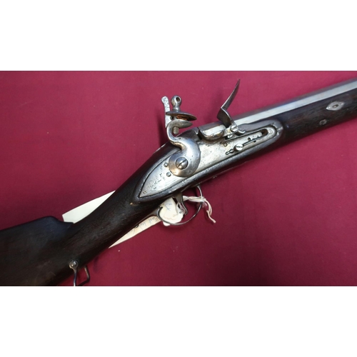 274 - Indian style flintlock Blunderbuss with 21 1/2 inch staged steel barrel, the lock with various stamp... 