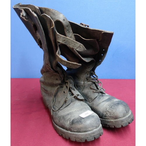 282 - Pair of military style leather high boots