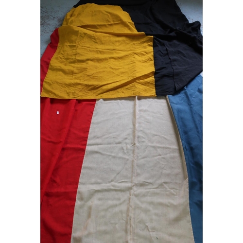 283 - Large cotton Netherlands flag and an extremely large Belgium flag (2)