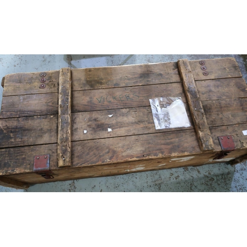 303 - Wooden military equipment crate (122cm x 54cm x 34cm)