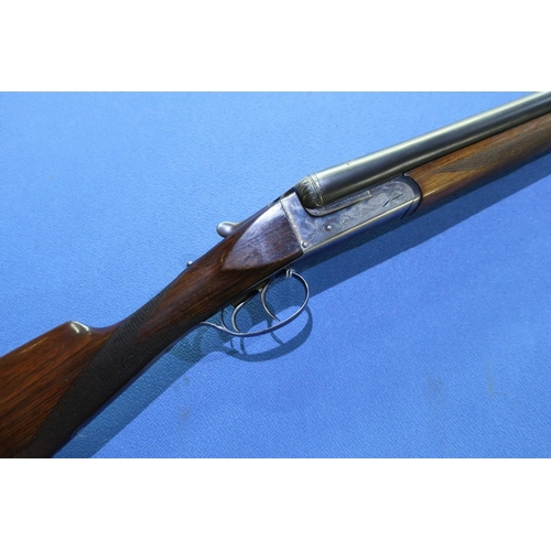 843 - Eibar Cebra 12 bore side by side shotgun with 28 inch barrels and 14 1/2 inch straight through stock... 