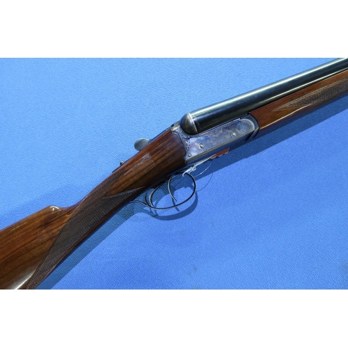 845 - AYA Yeoman-SR 12 bore side by side ejector shotgun with 27 1/2 inch barrels, choke 1/4 & 1/4, with c... 