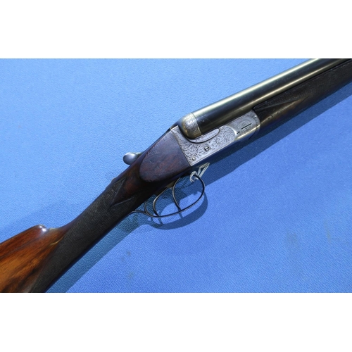 847 - J. M. Smythe of Darlington 12 bore side by side ejector shotgun with 30 inch barrels, choke 3/4 & 1/... 