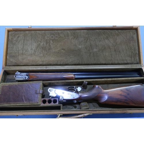 859 - As new cased Beretta SO4 Skeet 12 bore over & under side-lock ejector shotgun, with 28 inch barrels,... 