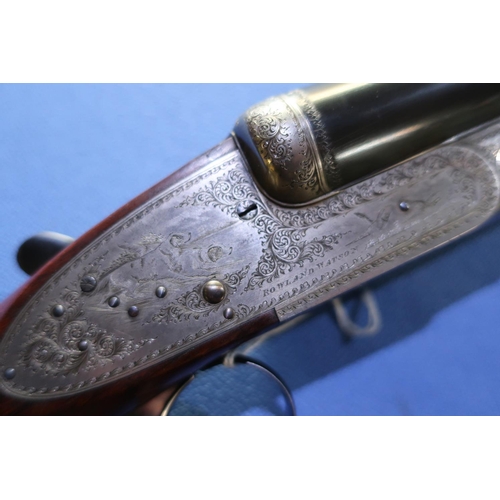 861 - Cased Roland Watson side by side side-lock ejector shotgun with 28 inch barrels, choke CYC & 3/4, wi... 