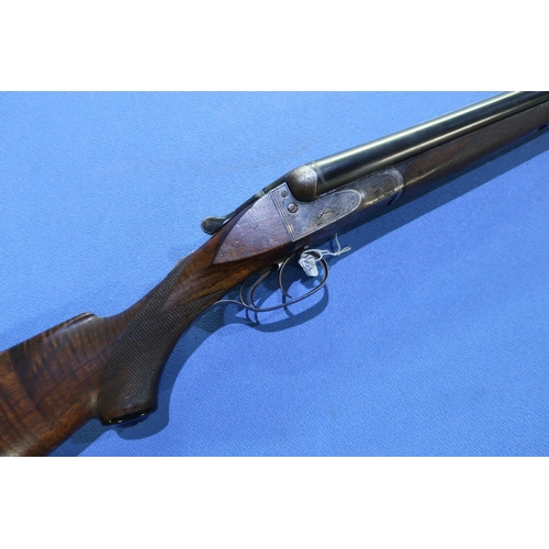 906 - J. P. Sauer & Suhl 16 bore side by side shotgun with 29 3/4 inch barrels and 16 inch extended pistol... 