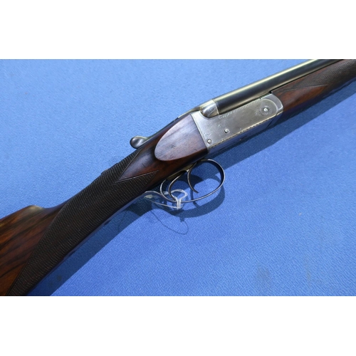 913 - Alfred Field & Co London side by side .410 shotgun with 27 inch barrels and 14 1/4 inch straight tho... 