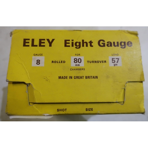 939 - Box of Eley 8 bore shotgun cartridges 57gr, in original box (shotgun certificate required)