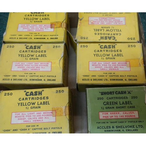 966 - 1250 Cash Cartridge Yellow Label 1 1/4 grain blank cartridges for use in Cash and Cash X Captive Bol... 