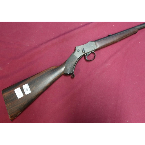 278 - W. Watson 308 High Holburn London, Martini action rook type rifle with 26 inch barrel, with fixed fo... 