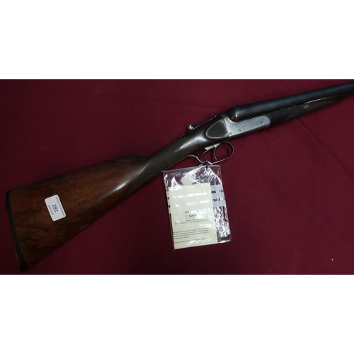 281 - Deactivated (new spec) H. Hodgson 12 bore side by side shotgun with COD