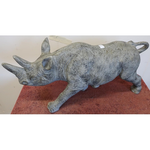 579 - Large composite figure of a rhino (height 35cm)