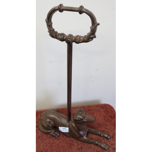 583 - Cast metal whippet doorstop