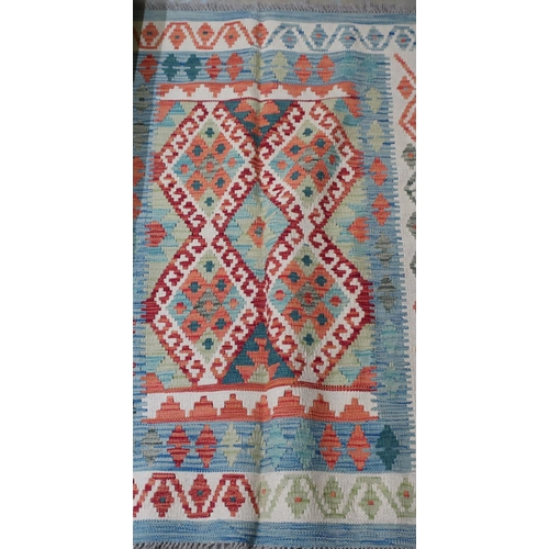 611 - Vegetable dye wool Chobi Kelim rug (120cm x 79cm)