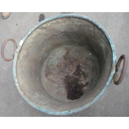 116 - Extremely large copper two handled pot
