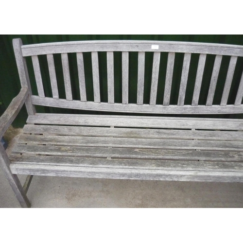 159 - Wooden slatted garden bench