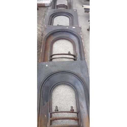 167 - Set of four cast metal fire surrounds