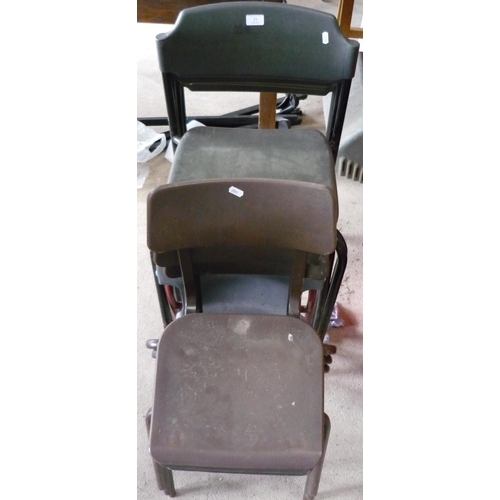 21 - Set of eight school chairs