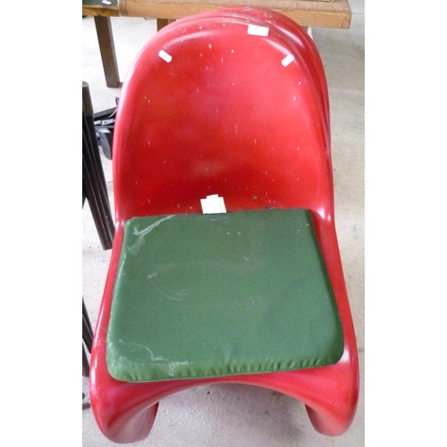 22 - Set of four unusual moulded garden seats