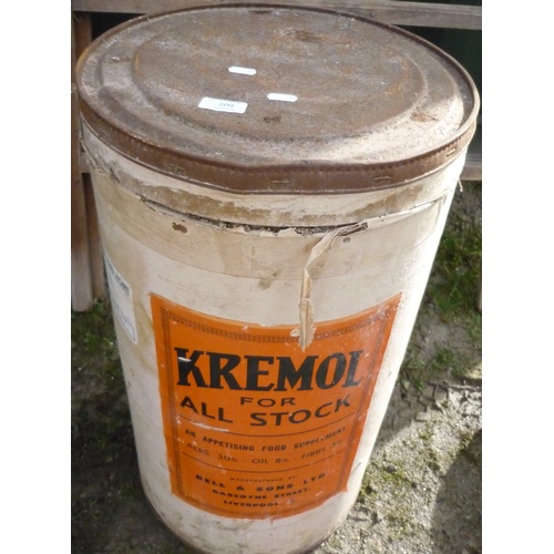 209 - Kremol stock tin (empty)