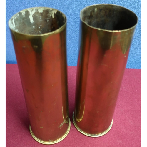 31 - 1917 18PR shell casing and a 1942 25PR shell casing