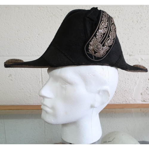 82 - Victorian general officers cocked hat by Taylor & Gardener,  New Bond Street, London, with brocade s... 