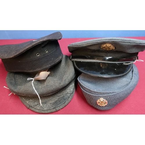 90 - Four various British military caps including two Navy and two RAF caps (4)